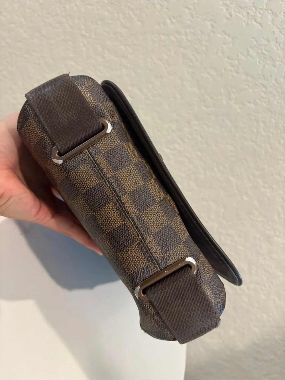 Louis Vuitton Damier Ebene Brown Brooklyn PM Crossbody Bag LV